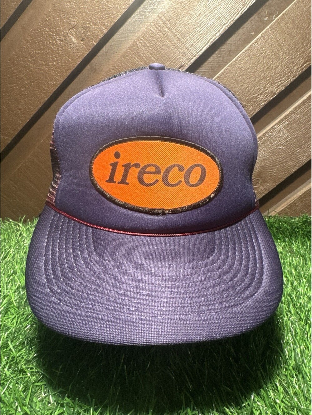 Vtg 1980s IRECO Explosives Mining Chemical Slurry Trucker Hat Ad Wear SLC Utah